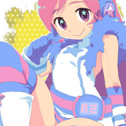 Rule 34 | + +, 1girl, :&gt;, belt, boots, doll joints, dress, gloves, headphones, joints, kneehighs, multicolored clothes, multicolored legwear, oto, pink eyes, pink hair, robot joints, sf-a2 miki, socks, solo, star (symbol), striped clothes, striped gloves, striped socks, vocaloid, wrist cuffs
