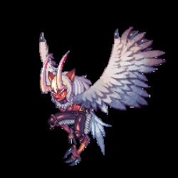 Rule 34 | animated, animated gif, feathers, harpy, latale, lowres, monster girl, talons, white hair, wings, yellow eyes