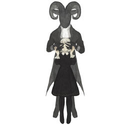 Rule 34 | 1girl, animal, ascot, black dress, black jacket, black pantyhose, child, claws, clothed animal, covering another&#039;s eyes, dress, goat, highres, hooves, horns, jacket, long sleeves, original, pale skin, pantyhose, peter pan collar, short hair, simple background, standing, tono (rt0no), white ascot, white background, white hair