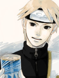 Rule 34 | 1boy, blonde hair, c (naruto), drink, forehead protector, green yossy, male focus, naruto (series), naruto shippuuden, open mouth, solo