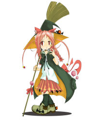 Rule 34 | animal ears, bad id, bad pixiv id, braid, broom, cape, cat ears, child, hat, kneehighs, original, pink hair, red eyes, ribbon, skirt, socks, solo, twin braids, udonko, witch, witch hat