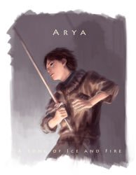 Rule 34 | 1girl, a song of ice and fire, androgynous, animification, arya stark, bad id, bad pixiv id, brown eyes, brown hair, character name, copyright name, female focus, pukun, reverse trap, shadow, short hair, solo, sword, weapon