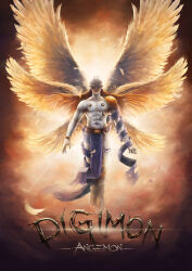 Rule 34 | angel, angel boy, angemon, belt, digimon, digimon (creature), highres, long hair, mask, wings