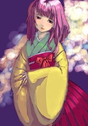 Rule 34 | 1girl, binayu, female focus, hieda no akyuu, japanese clothes, perfect memento in strict sense, pink hair, solo, touhou