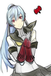 Rule 34 | 1girl, absurdres, android, atlus, blue hair, early type, headphones, highres, joints, labrys (persona), long hair, persona, persona 4: the ultimate in mayonaka arena, ponytail, red eyes, robot joints, school uniform, skirt, solo