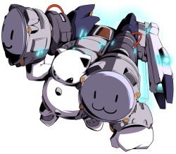 Rule 34 | cyborg, digimon, original, simple background, snowman, solo, white background, yukidarumon