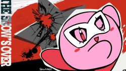 Rule 34 | 10s, ;d, commentary, copy ability, english commentary, english text, highres, kirby, kirby (series), lyn (shunao), mask, nintendo, one eye closed, open mouth, parody, persona, persona 5, red eyes, smile, solo, star (symbol), super smash bros.