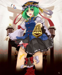 Rule 34 | 3girls, ^^^, ace attorney, arm ribbon, arms up, asymmetrical hair, bad id, bad pixiv id, bow, breasts, brown hair, capelet, chair, detached sleeves, dress, female focus, flower, giant, giantess, green hair, grey eyes, grey hair, hair bow, hakurei reimu, hat, hat ribbon, highres, japanese clothes, kazumania, legs, marvel vs. capcom, marvel vs. capcom 3, miko, multiple girls, onozuka komachi, outstretched arm, over shoulder, parody, petals, ponytail, red bow, red dress, ribbon, rod of remorse, sash, scythe, shiki eiki, shirt, short hair, sitting, sitting on object, skirt, small breasts, spider lily, standing, surprised, throne, torii, touhou