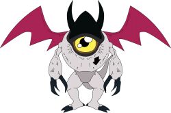 Rule 34 | claws, deathmon, digimon, digimon (creature), solo, tail, transparent background, wings, yellow eyes
