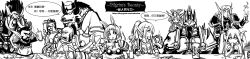 Rule 34 | 4girls, 6+boys, ahoge, animal ears, armor, arthas menethil, barefoot, bird, blush stickers, bone, breasts, rabbit ears, chain, chibi, chicken, chicken (food), chinese text, confused, drinking, drinking straw, earrings, eating, elf, empty eyes, food, frostmourne, gender request, genderswap, greyscale, helmet, highres, horns, jewelry, kel&#039;thuzad, kfc, large breasts, lich king, long image, medium breasts, mohawk, monochrome, monochrome, multiple boys, multiple girls, nefarian, nose piercing, nose ring, orc, personification, piercing, pointy ears, ponytail, short hair, skull, surprised, sweat, table, tauren (warcraft), thanksgiving, translation request, troll, troll (warcraft), tusks, twintails, warcraft, wide image, world of warcraft