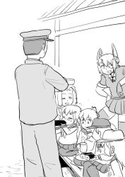 Rule 34 | 10s, 1boy, 6+girls, admiral (kancolle), akatsuki (kancolle), bad id, bad twitter id, ehoumaki, eyepatch, food, greyscale, hair intakes, hibiki (kancolle), ikazuchi (kancolle), inazuma (kancolle), kantai collection, makizushi, military, military uniform, mo (kireinamo), monochrome, multiple girls, naval uniform, school uniform, serafuku, setsubun, sexually suggestive, sushi, tatsuta (kancolle), tenryuu (kancolle), uniform