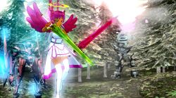 Rule 34 | angel, angel wings, dual wielding, forest, halo, holding, jewelry, nanarelle, nature, non-web source, robot, self-upload, sword, weapon, wings
