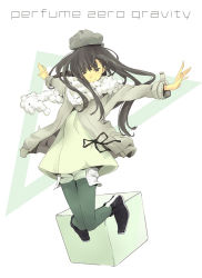 Rule 34 | bad id, bad pixiv id, black hair, grey eyes, grey hat, group name, hat, kashiyuka, outstretched arms, pantyhose, perfume (band), solo, song name, spread arms, yoshito