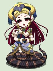 Rule 34 | forehead jewel, highres, lamia, monster girl, multiple arms, red hair, reptilianne vaskii, snake, tail, yu-gi-oh!