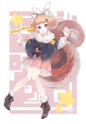 Rule 34 | 1girl, animal ears, blonde hair, blunt bangs, closed mouth, food-themed hair ornament, fur collar, hair ornament, hair ribbon, hairclip, highres, indie virtual youtuber, o (crazyoton46), ribbon, risu (oppabo), solo, star (symbol), tail, twintails, virtual youtuber