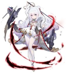 Rule 34 | + +, 1girl, analog clock, arm up, azur lane, blue eyes, bow, breasts, cape, clock, clothing cutout, crossed bangs, double bun, dress, expressionless, full body, hair between eyes, hair bow, hair bun, hand up, holding, holding sword, holding weapon, kincora, le malin (azur lane), long hair, long sleeves, official art, pantyhose, rapier, rigging, shoes, sidelocks, small breasts, solo, sword, transparent background, underboob cutout, very long hair, wavy hair, weapon, white dress, white hair, white pantyhose