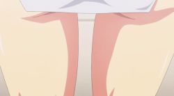 Rule 34 | 1girl, animated, animated gif, anime screenshot, ass, from behind, hanyuu yuzuki, naked shirt, no panties, shirt, shuumatsu no harem, solo, thighs, white shirt