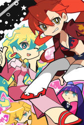 Rule 34 | company connection, creator connection, crossover, gainax, nia teppelin, panty &amp; stocking with garterbelt, panty (psg), parody, siblings, sisters, stocking (psg), style parody, tengen toppa gurren lagann, thighhighs, ume taro, yoko littner