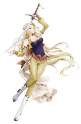 Rule 34 | 1girl, blonde hair, blue eyes, blue shirt, boots, celes chere, detached sleeves, final fantasy, final fantasy vi, gold trim, greatsword, holding, holding sword, holding weapon, mii (aad378), pants, parted bangs, saber (weapon), shirt, sleeveless, sleeveless shirt, strapless, strapless shirt, sword, tassel, vest, waist cape, wavy hair, weapon, white footwear, yellow pants, yellow vest