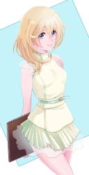 Rule 34 | 1girl, blonde hair, blue eyes, breasts, closed mouth, dress, freeworldend, highres, kingdom hearts, kingdom hearts ii, long hair, looking at viewer, namine, smile, solo