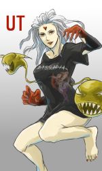 Rule 34 | 1990s (style), barefoot, claws, cloud of darkness, dissidia final fantasy, feet, final fantasy, final fantasy iii, long hair, red eyes, ryugue, shirt, tattoo, white hair