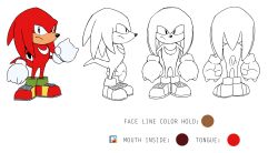 Rule 34 | absurdres, character profile, character sheet, highres, knuckles the echidna, multiple views, official art, sega, sonic (series), turnaround