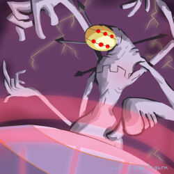 Rule 34 | 1other, digimon, digimon (creature), lowres, mask, other focus, quartzmon, red eyes, solo