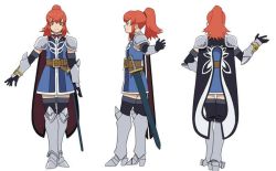 Rule 34 | 00s, armor, cape, character sheet, hisca aiheap, knight, red hair, sword, tales of (series), tales of vesperia, weapon