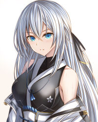 Rule 34 | 1girl, bare shoulders, blue eyes, breasts, coat, double-parted bangs, eiyuu densetsu, hair between eyes, kanpyou (hghgkenfany), kuro no kiseki, large breasts, long hair, looking at viewer, loose clothes, open clothes, open coat, portrait, shizuna rem misurugi, sleeveless, solo, sweat, sweatdrop, transparent background, upper body