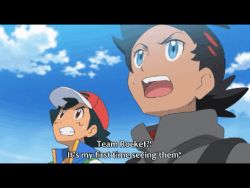 Rule 34 | 1girl, 2boys, animated, animated gif, ash ketchum, black hair, blue eyes, bulbasaur, camera, camera flash, creatures (company), floating, game freak, gen 1 pokemon, goh (pokemon), hat, ivysaur, jessie (pokemon), looking at another, lowres, meowth, multiple boys, nintendo, o o, outdoors, pikachu, pokemon, pokemon (anime), pokemon (creature), pokemon journeys, red hair, subtitled, sweatdrop, tagme, taking picture, talking
