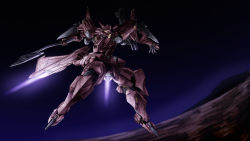 Rule 34 | black background, ef-2000 typhoon (muv-luv), flying, highres, holding, holding sword, holding weapon, kawasemi alter, looking ahead, mecha, muv-luv, muv-luv alternative, no humans, open hand, robot, science fiction, solo, sword, weapon, yellow eyes