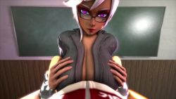 Rule 34 | 10s, 1boy, 1girl, 3d, animated, between breasts, blue eyes, breast hold, breasts, chalkboard, cia (hyrule warriors), classroom, cleavage, cum, cum on body, cum on breasts, cum on upper body, dark-skinned female, dark skin, ejaculation, ejaculation between breasts, facial mark, formal, glasses, grey jacket, hetero, holding, huge breasts, hyrule warriors, indoors, interracial, jacket, large breasts, link, looking at viewer, lying, moaning, multicolored clothes, multicolored eyes, multicolored jacket, nintendo, on back, paizuri, paizuri on lap, pov, premature ejaculation, purple eyes, red eyes, red jacket, rubbing, sagging breasts, sakuraleaf, short hair, small penis, solo focus, sound, source filmmaker (medium), squishing, teacher, teacher and student, tecmo, the legend of zelda, track jacket, uncensored, video, video, white hair, white jacket