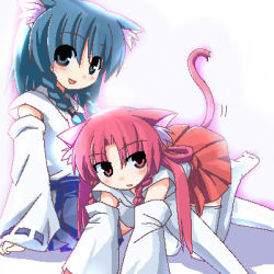 Rule 34 | animal ears, cat ears, cat tail, hoshi umi, japanese clothes, lowres, miko, original, tail