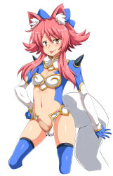 Rule 34 | 1boy, androgynous, animal ears, censored, crossdressing, highres, midriff, navel, penis, pink hair, pxkanif, tagme, trap
