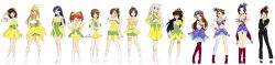 Rule 34 | 6+girls, absurdres, akizuki ritsuko, amami haruka, artist request, boots, everyone, futami ami, futami mami, ganaha hibiki, glasses, hagiwara yukiho, highres, hoshii miki, idolmaster, idolmaster (classic), jpeg artifacts, kikuchi makoto, kisaragi chihaya, long image, minase iori, miura azusa, multiple girls, palace of dragon (idolmaster), shijou takane, siblings, sisters, source request, standing, takatsuki yayoi, thigh boots, thighhighs, twins, wide image