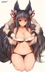 Rule 34 | 10s, 1girl, absurdres, animal ears, artist name, bell, black hair, blush, bow, breasts, cleavage, erune, fox ears, fox tail, gloves, granblue fantasy, hair bell, hair bow, hair ornament, highres, jewelry, large breasts, long hair, looking at viewer, navel, necklace, red eyes, seiza, simple background, sitting, skindentation, smile, solo, tail, thick thighs, thighhighs, thighs, tsurime, very long hair, white background, wide hips, yaman (yamanta lov), yuel (granblue fantasy)