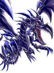 Rule 34 | black dragon, claws, dragon, duel monster, fangs, horns, no humans, open mouth, red-eyes black dragon, red eyes, red eyes black dragon, simple background, solo, tail, teeth, white background, wings, yu-gi-oh!, yu-gi-oh! duel monsters