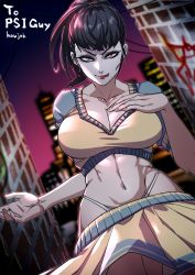 Rule 34 | absurdres, cheerleader, commission, graffiti, heterochromia, highres, houjoh (7th-heaven), midriff, skeb commission, vampire, vampire: the masquerade - bloodlines, world of darkness