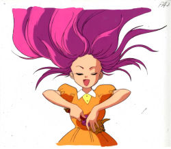 Rule 34 | 1990s (style), akazukin chacha, marin (marine-sky-earth), open mouth, pink hair, retro artstyle, standing, tagme