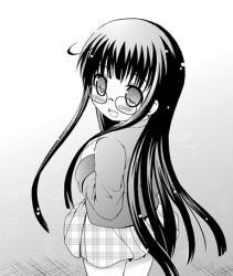 Rule 34 | 1girl, glasses, greyscale, lowres, monochrome, oniyazu kakashi, original, solo