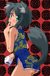 Rule 34 | animal ears, china dress, chinese clothes, dress, fox ears, fox tail, shino (pharmacy), solo, tail