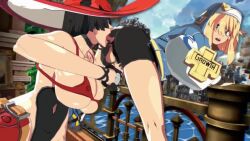 Rule 34 | 1boy, 1girl, 3d, anilingus, animated, arc system works, bent over, bike shorts, bikini, black gloves, black hair, black shorts, blonde hair, blue hoodie, blue sky, breasts, bridget (guilty gear), covered erect nipples, day, feet out of frame, female rimming male, femdom, fingerless gloves, from behind, from side, futuretist, gloves, grabbing another&#039;s ass, groping, guilty gear, guilty gear strive, handjob, hat, hetero, hood, hood up, hoodie, i-no, large breasts, long hair, looping animation, milking handjob, open mouth, outdoors, penis, red bikini, red hat, rusty trombone, short hair, shorts, sky, sound, standing, swimsuit, tagme, testicles, tongue, tongue out, torn clothes, torn shorts, trap, trap on female, two-tone hoodie, uncensored, upper body, video, wallimog, white hoodie, witch hat