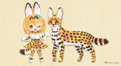Rule 34 | animal ears, gloves, kemono friends, kemono friends 2, kemono friends 3, kikuchi milo, necktie, school uniform, serval (kemono friends), shirt, skirt, tail
