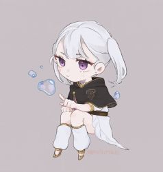 Rule 34 | 1girl, animated, animated gif, black clover, noelle silva, purple eyes, silver hair, twintails