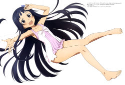 Rule 34 | 1girl, absurdres, armpits, artist request, bare arms, bare legs, barefoot, black hair, butterfly wings, dress, fairy, fairy wings, feet, highres, ice, ice wings, insect wings, long hair, looking at viewer, megami magazine, mini person, minigirl, official art, open mouth, pink dress, pink skirt, pointy ears, skirt, sword art online, wings, yui (sao)