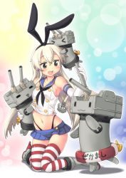 Rule 34 | &gt; &lt;, 10s, 1girl, :&gt;, :3, :d, = =, anchor, anchor hair ornament, black panties, blonde hair, blush, closed eyes, crop top, elbow gloves, gloves, hair ornament, hairband, hase yu, highleg, highleg panties, kantai collection, kneeling, lifebuoy, long hair, midriff, miniskirt, navel, open mouth, panties, personification, puff of air, rensouhou-chan, sailor collar, shimakaze (kancolle), shiny skin, skindentation, skirt, smile, striped clothes, striped thighhighs, swim ring, thigh gap, thighhighs, underwear, white gloves, x3, | |