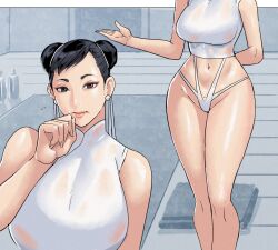 Rule 34 | 1girl, breasts, capcom, chun-li, cirenk, highres, large breasts, mature female, solo, street fighter, thighs, wide hips