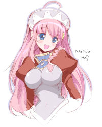 Rule 34 | + +, 00s, 1girl, :d, ahoge, blush, braid, breasts, covered navel, cross-shaped pupils, happy, hat, long hair, looking at viewer, medium breasts, no legs, no nose, nono (top wo nerae 2!), open mouth, pikazo, pink hair, puffy sleeves, sketch, smile, solo, symbol-shaped pupils, top wo nerae 2!, upper body, white background