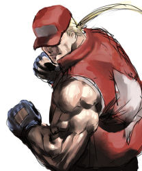 Rule 34 | 1boy, bad id, bad pixiv id, blonde hair, chyko, fatal fury, gloves, hat, male focus, muscular, snk, solo, terry bogard, the king of fighters