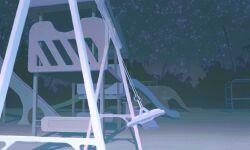 Rule 34 | animated, animated gif, chinese commentary, commentary request, highres, limited palette, looping animation, monkey bars, night, night sky, no humans, original, outdoors, playground, scenery, shadow, sky, slide, star (sky), starry sky, surreal, swing, swing set, wujing f